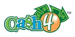 The Georgia Lottery “Cash 4” wordmark, in green and orange lettering over a fan of dollar bills.